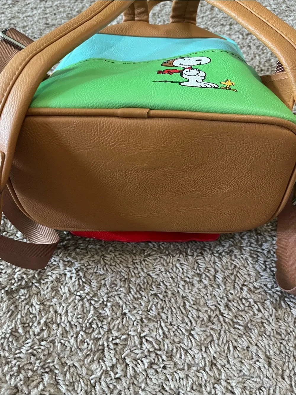 Loungefly Peanuts Snoopy Red Baron Teal/Green Mini Backpack  NEW